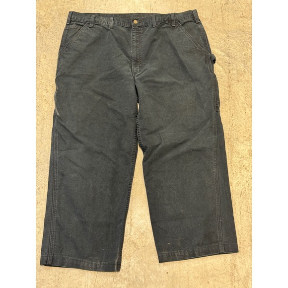 Carhartt B11 BLK Mens Work Pants Black Cotton Carpenter Utility Size 44x32 - Picture 1 of 11
